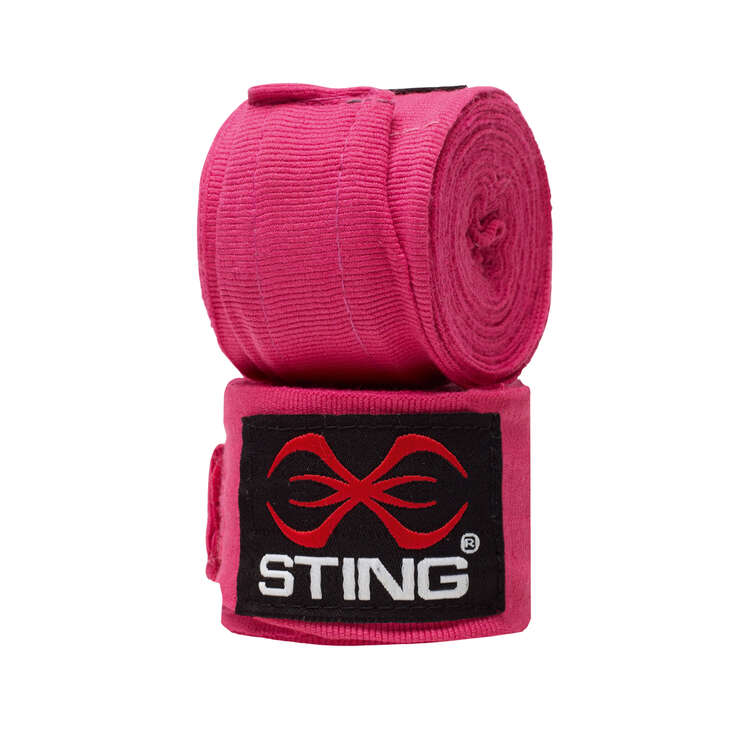Sting Elasticised Hand Wraps 450cm, Pink, rebel_hi-res